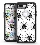 Black Floral Pedals with Clear Cacking - iPhone 7 Plus/8 Plus OtterBox Case & Skin Kits