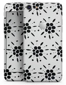 Black Floral Pedals with Clear Cacking - Skin-kit for the iPhone 8 or 8 Plus
