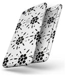 Black Floral Pedals with Clear Cacking - Skin-kit for the iPhone 8 or 8 Plus