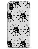 Black Floral Pedals with Clear Cacking - iPhone X Clipit Case