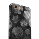 Black Floral Succulents iPhone 6/6s or 6/6s Plus 2-Piece Hybrid INK-Fuzed Case