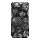 Black Floral Succulents iPhone 6/6s or 6/6s Plus 2-Piece Hybrid INK-Fuzed Case