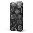 Black Floral Succulents iPhone 6/6s or 6/6s Plus 2-Piece Hybrid INK-Fuzed Case