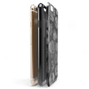 Black Floral Succulents iPhone 6/6s or 6/6s Plus 2-Piece Hybrid INK-Fuzed Case