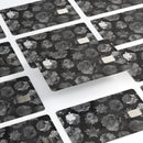 Black Floral Succulents - Premium Protective Decal Skin-Kit for the Apple Credit Card