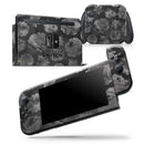Black Floral Succulents - Skin Wrap Decal for Nintendo Switch Lite Console & Dock - 3DS XL - 2DS - Pro - DSi - Wii - Joy-Con Gaming Controller