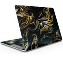 Black & Gold Marble Swirl V7 - Skin Decal Wrap Kit Compatible with the Apple MacBook Pro, Pro with Touch Bar or Air (11", 12", 13", 15" & 16" - All Versions Available)