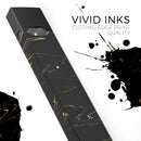 Black & Gold Marble Swirl V10 - Premium Decal Protective Skin-Wrap Sticker compatible with the Juul Labs vaping device