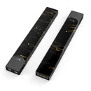 Black & Gold Marble Swirl V10 - Premium Decal Protective Skin-Wrap Sticker compatible with the Juul Labs vaping device