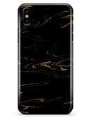 Black & Gold Marble Swirl V10 - iPhone X Clipit Case