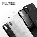 Black & Gold Marble Swirl V10 - iPhone X Swappable Hybrid Case
