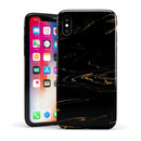 Black & Gold Marble Swirl V10 - iPhone X Swappable Hybrid Case
