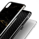 Black & Gold Marble Swirl V10 - iPhone X Swappable Hybrid Case