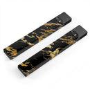 Black & Gold Marble Swirl V11 - Premium Decal Protective Skin-Wrap Sticker compatible with the Juul Labs vaping device