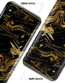 Black & Gold Marble Swirl V12 - iPhone X Clipit Case