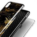Black & Gold Marble Swirl V12 - iPhone X Swappable Hybrid Case