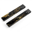 Black & Gold Marble Swirl V1 - Premium Decal Protective Skin-Wrap Sticker compatible with the Juul Labs vaping device