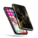 Black & Gold Marble Swirl V1 - iPhone X Swappable Hybrid Case