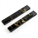 Black & Gold Marble Swirl V2 - Premium Decal Protective Skin-Wrap Sticker compatible with the Juul Labs vaping device