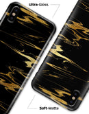 Black & Gold Marble Swirl V2 - iPhone X Clipit Case