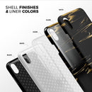 Black & Gold Marble Swirl V2 - iPhone X Swappable Hybrid Case