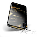 Black & Gold Marble Swirl V2 - iPhone X Swappable Hybrid Case