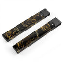 Black & Gold Marble Swirl V3 - Premium Decal Protective Skin-Wrap Sticker compatible with the Juul Labs vaping device