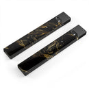Black & Gold Marble Swirl V4 - Premium Decal Protective Skin-Wrap Sticker compatible with the Juul Labs vaping device