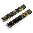 Black & Gold Marble Swirl V5 - Premium Decal Protective Skin-Wrap Sticker compatible with the Juul Labs vaping device