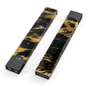 Black & Gold Marble Swirl V5 - Premium Decal Protective Skin-Wrap Sticker compatible with the Juul Labs vaping device