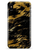 Black & Gold Marble Swirl V5 - iPhone X Clipit Case