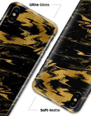 Black & Gold Marble Swirl V5 - iPhone X Clipit Case