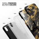 Black & Gold Marble Swirl V5 - iPhone X Swappable Hybrid Case