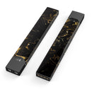 Black & Gold Marble Swirl V6 - Premium Decal Protective Skin-Wrap Sticker compatible with the Juul Labs vaping device