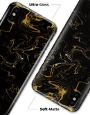 Black & Gold Marble Swirl V6 - iPhone X Clipit Case
