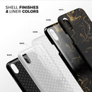 Black & Gold Marble Swirl V6 - iPhone X Swappable Hybrid Case