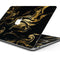 Black & Gold Marble Swirl V7 - Skin Decal Wrap Kit Compatible with the Apple MacBook Pro, Pro with Touch Bar or Air (11", 12", 13", 15" & 16" - All Versions Available)