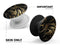 Black & Gold Marble Swirl V7 - Skin Kit for PopSockets and other Smartphone Extendable Grips & Stands