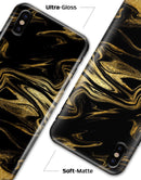 Black & Gold Marble Swirl V7 - iPhone X Clipit Case