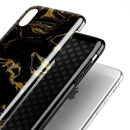 Black & Gold Marble Swirl V8 - iPhone X Swappable Hybrid Case