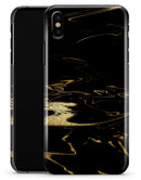 Black & Gold Marble Swirl V9 - iPhone X Clipit Case