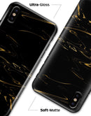Black & Gold Marble Swirl V9 - iPhone X Clipit Case