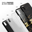 Black & Gold Marble Swirl V9 - iPhone X Swappable Hybrid Case