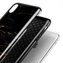 Black & Gold Marble Swirl V9 - iPhone X Swappable Hybrid Case