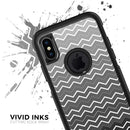 Black Gradient Layered Chevron - Skin Kit for the iPhone OtterBox Cases