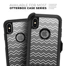 Black Gradient Layered Chevron - Skin Kit for the iPhone OtterBox Cases