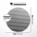 Black Gradient Layered Chevron// WaterProof Rubber Foam Backed Anti-Slip Mouse Pad for Home Work Office or Gaming Computer Desk