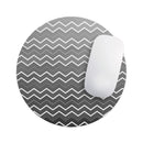 Black Gradient Layered Chevron// WaterProof Rubber Foam Backed Anti-Slip Mouse Pad for Home Work Office or Gaming Computer Desk