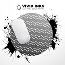 Black Gradient Layered Chevron// WaterProof Rubber Foam Backed Anti-Slip Mouse Pad for Home Work Office or Gaming Computer Desk