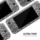 Black Gradient Layered Chevron // Skin Decal Wrap Kit for Nintendo Switch Console & Dock, Joy-Cons, Pro Controller, Lite, 3DS XL, 2DS XL, DSi, or Wii - Vinyl Skin Wrap for Nintendo Switch 2, OLED, Lite, Pro Controller, Wii & Classic Handhelds